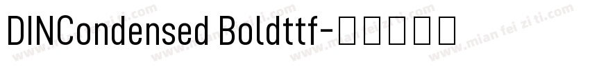 DINCondensed Boldttf字体转换